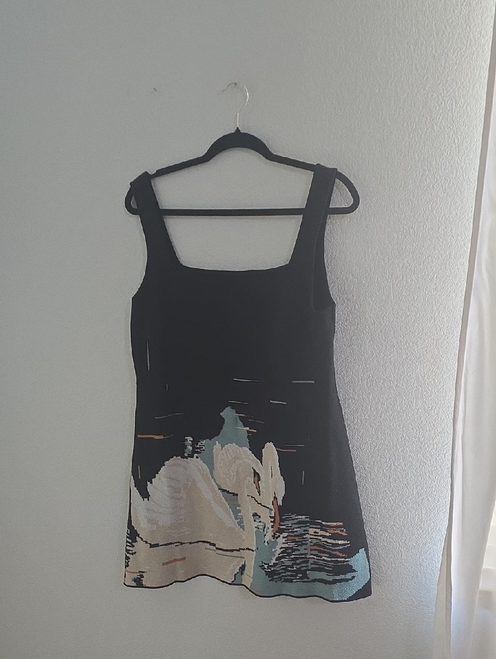 Cider Black Top with Woven Multicolor Detail
